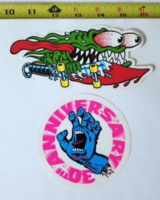SANTA CRUZ 30TH ANNIVERSARY SKATE STICKER SKATEBOARD SCREAMING