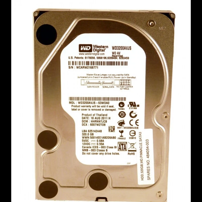 WD WD3200AVJS-63WDAO 320GB 7200RPM SATA Desktop Hard Drive HP 484054-003 - Image 2 of 4