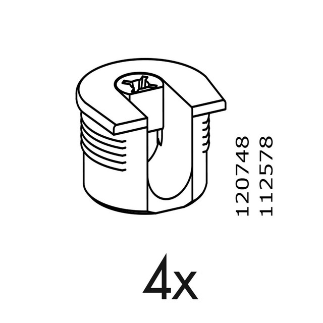 4 IKEA Cam Lock Nuts Part 112578 White eBay
