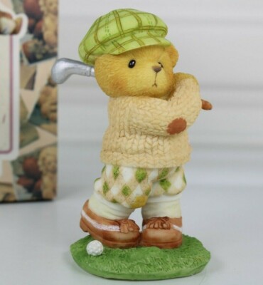 CHERISHED TEDDIES ARNOLD GOLFING BEAR YOU PUTT ME IN A GOOD MOOD 1998 FIGURINE