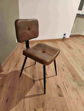 Sedia design vintage industriale shabby chic etnico loft ferro legno pelle