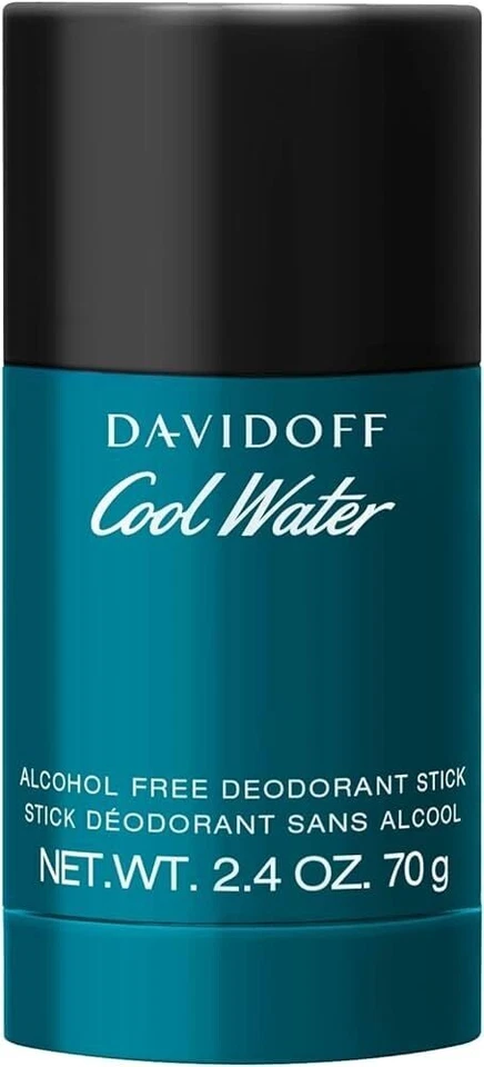 Cool Water by Davidoff 2,4 oz bastão desodorante sem álcool para homens novo em folha - Imagem 2 de 2