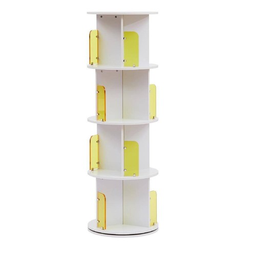 VECELO Unique Revolving Storage Rack for Spinning Small Bookcase for Kids 4-Tier - Picture 2 of 12