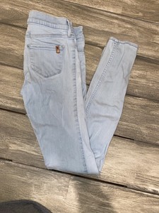 light blue jean leggings