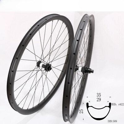 29er Tubeless Carbon Mountainbike Laufradsatz Mittelschloss 6 Bolzen Boost Nabe