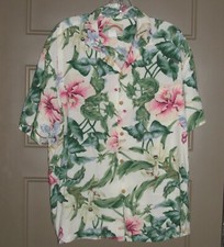 Hawaiian Shirt Paradise Found VTG Hibiscus Rayon Made Hawaii Men's L X2-9 