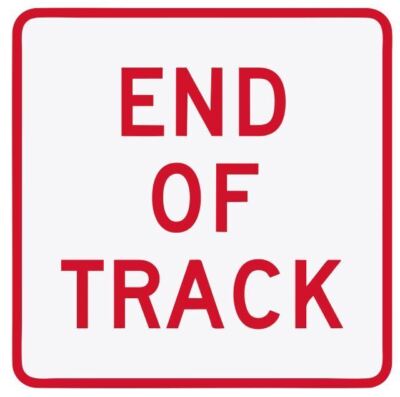 End of Track Railroad Railway Train Sticker Decal
