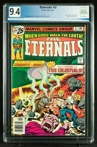 ETERNALS #2 Newsstand PGX 9.4 NM Near Mint FIRST AJAK & THE CELESTIALS + CGC!!