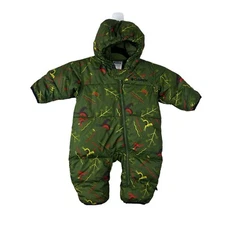 Columbia Snuggly Bunny Baby Bunting Feather Down Snowsuit Sz 6 Months