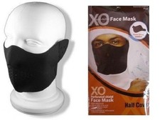 NEOPRENE HALF COVER BLACK FACE SKI MASK wind resistant winter snow balaclava A73