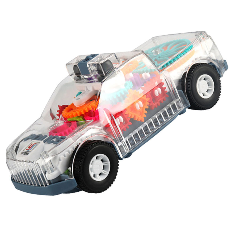 Kids Vehicle Toy with Light and Music Transparent Gear Child