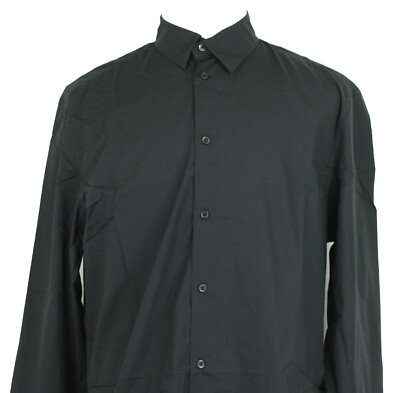 H&M Regular Fit Shirt Black Long Sleeve 100% Cotton S,M,2XL,3XL