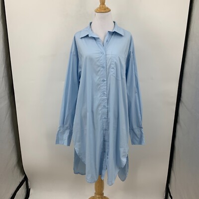 Fashion Nova Social Site Oversized Dress Shirt Plus 1X Blue High Low Curved Hem | eBay Fashion Nova Social Site Oversized Dress Shirt Plus 1X Blue High Low Curved Hem | eBay