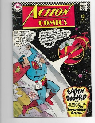 Action Comics 342 1966 DC Comics VG/F 5.0 Superman Brainiac Supergirl