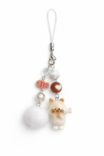Cute Kawaii Keychain Charm Phone Strap Bag Charm Plush Animal Heart Pendant Gift