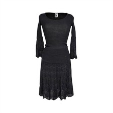 Missoni Knit 2 Piece Skirt Set Black Bell Sleeve Top Beautiful Knit 40 NWT