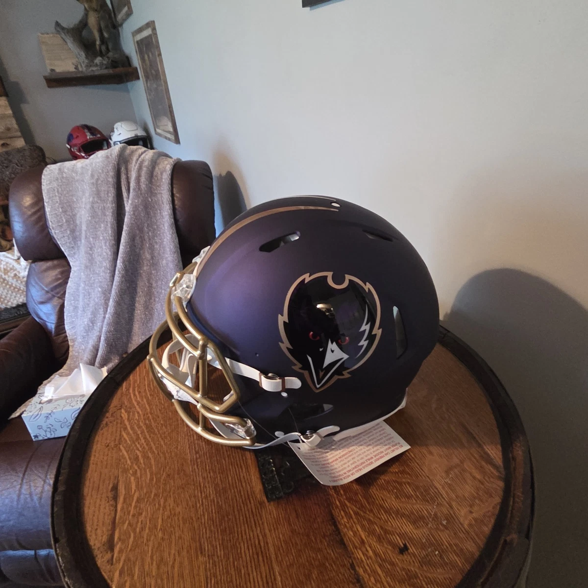 Ray Lewis Signed Baltimore Ravens Football Helmet NFL Original