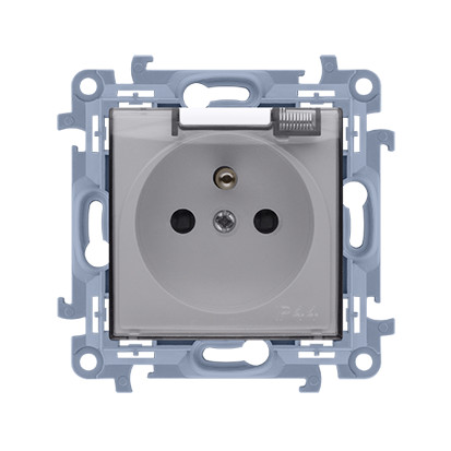 10 MODULE WHITE SOCKET 1X Z/U WITH SMOKE FLAP IP44 CGZ1BC.01/11A