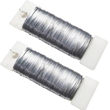 76Yards 26Gauge Silver Metal Floral Wire Flexible Paddle Florist Garden Wire ...
