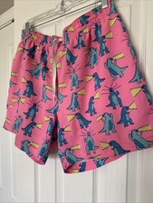 Chubbies Swimming Shorts Men s L Godzilla Monster Kaiju Fire Pink Hear Me Roar