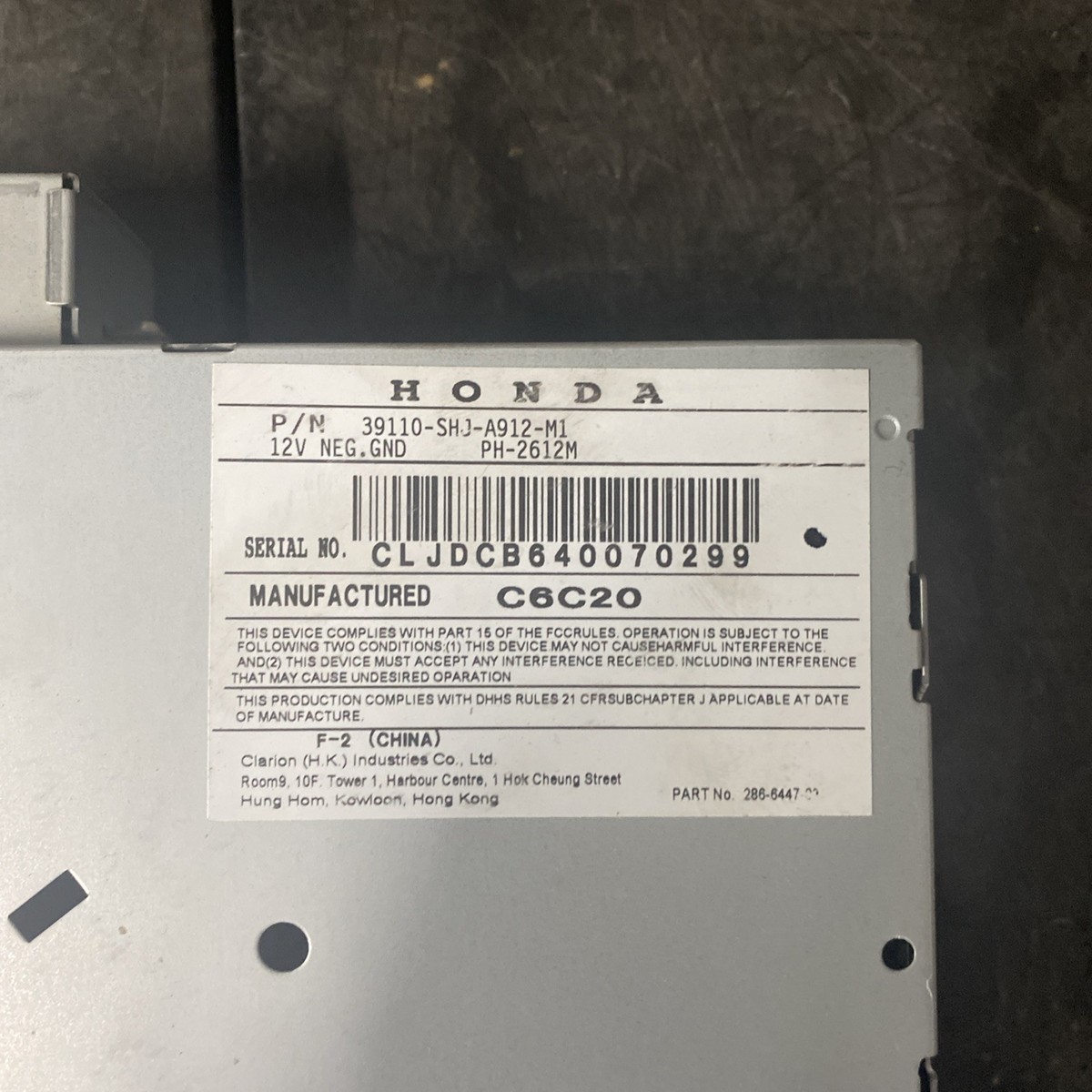HONDA S500 1/10 ラジオコントロールカー 06 Honda Odyssey Accord 6 disc CD changer 39110-SHJ-A91 OEM | eBay