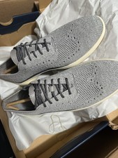 Men Cole Haan Grand Troy Wingtip Oxford Shoes Cool Gray/Ironstone Knit size 8