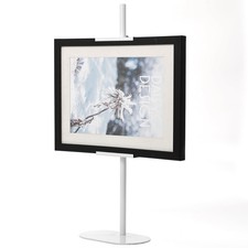 White Adjustable Tabletop Easel Stand, 28 Height, Metal, Heavy Duty, Base, Art