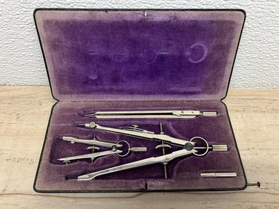 Vtg Dietzgen 1285-3B Drafting Engineering Instrument Set Germany U.S. Zone