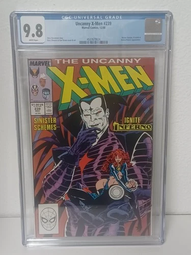 UNCANNY X-MEN #239 (Marvel Comics, 1988) CGC Graded 9.8  ~SINISTER ~WHITE Pages