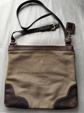 Borsa Donna Prada Tracolla ORIGINALE pelle e nylon Beige