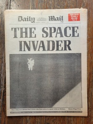Daily Mail UK Newspaper, Feb 8, 1984, The Space Invader, Lynda Lee-Potter 