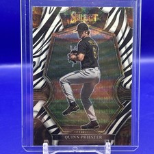 QUINN PRIESTER 2023 PANINI SELECT ZEBRA PREMIERE LEVEL #190 SSP Brewers 🔥🔥