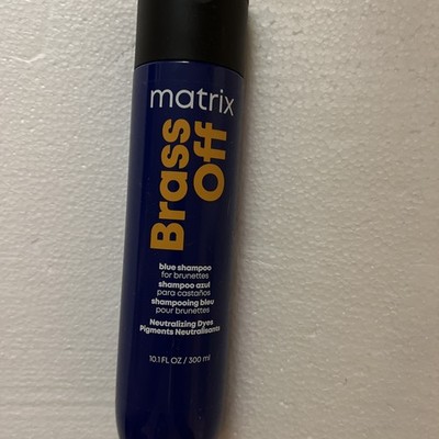 MATRIX BRASS OFF Blue Shampoo for Brunettes Neutralizes Dyes ~ 10.1 fl. oz.