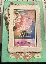 Handmade Junk Journal - Tarot Moon Theme Mixed Media Art Journal