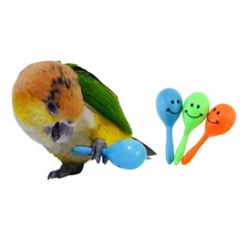 3PCS- Colourful Mini Ball Sand Hammer Parrot Rattle Shaker Musical Random