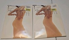 2x NWT HANES SMOOTH ILLUSIONS Body Contouring Leg Pantyhose Sz CD Sand Style 635