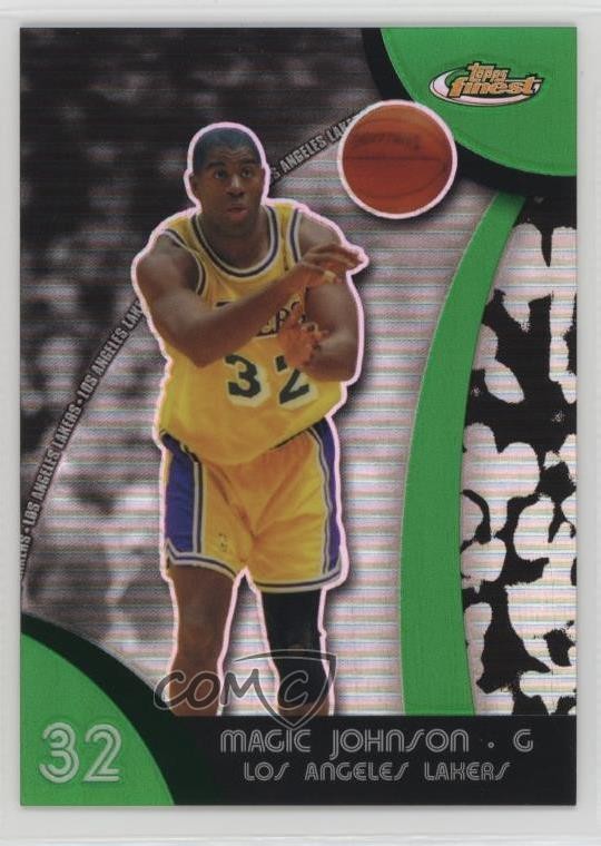 2007-08 Topps Finest Green Refractor 4/149 Magic Johnson #43 HOF 3zh
