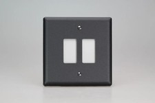 Modular Grid System Black PowerGrid Plate Urban/Vogue Matt 2-Gang Yoke Included