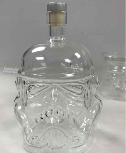 Star Wars Stormtrooper Helmet Whisky Decanter Bottiglia e 2 Bicchieri Set - Sciolto - Foto 3 di 7