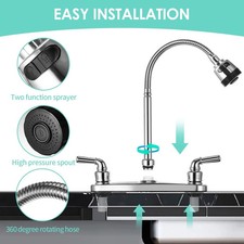 RV Kitchen Faucet Non-Metallic, Flexible Spout for Campers, Motorhomes.
