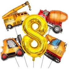 Construction Birthday Party Supplies 8 Year Old, Large Construction 8
