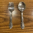 Towle Sterling Silver Baby Spoon And Fork Fontana 4 1/8 Inch
