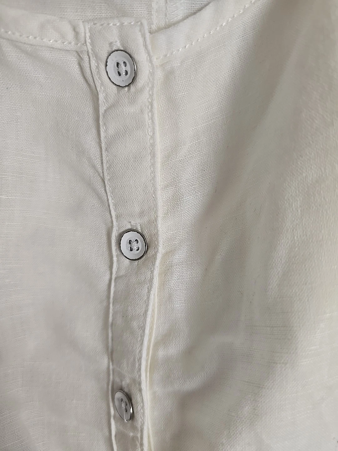 VETEMENTS Abito smanicato donna Columbia misto lino cotone taglia S cintura tasche bottoni