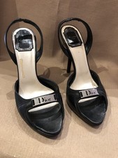 Authentic Vintage Dior Platform Heel Shoes 3 71/2 Excellent Condition