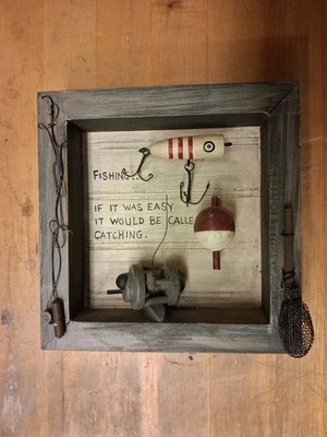 Faux Vintage Fishing Lure  Shadow Box Collection-made In China