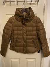 Zara Womens Ladies Puffa  Jacket Brown Copper Bronze Duck Down Feather EUR L
