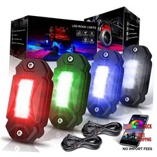 R2 RGBW Rock Lights with Bluetooth APP Control Multicolor Flashing Music