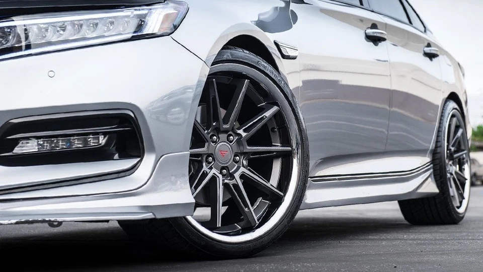 19x8.5"Ferrada Wheels CM2 Matte Graphite with Chrome Lip Rims (A01) Foto 2 de 4