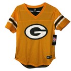 Green Bay Packers Jersey Womens Medium Yellow Green Mesh V-Neck NFL Football NWT