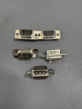 50x DB9 Male D-Sub 9 Pin Panel Mount Connector Solder Cup RS232 Serial NEW